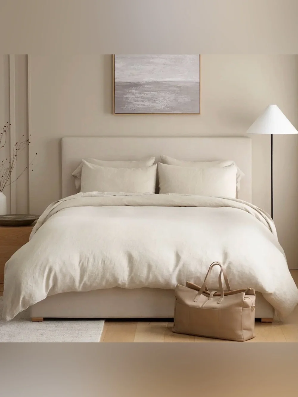 NWOT Quince European Linen Chambray Duvet Cover Set, Twin (Natural)